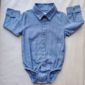 Collared Dress Shirt Onesie